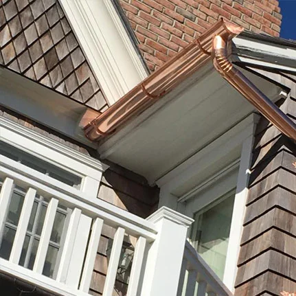 copper gutter installation Wainscott ny